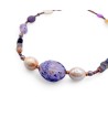 RIVERA | Purple and aventurine pearl necklace | Murano-Store