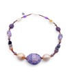 RIVERA | Purple and aventurine pearl necklace | Murano-Store