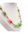 RIVERA | Halskette mit grünen Perlen und Aventurin | Murano-Store