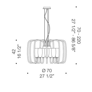GARY | Crystal Design Chandelier | De Majo | Murano-Store