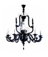 VIVALDI | Lustre Rezzonico Preto | De Majo | Murano-Store