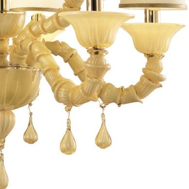 ERRICO | Lampadario Rezzonico con paralumi | Murano-Store