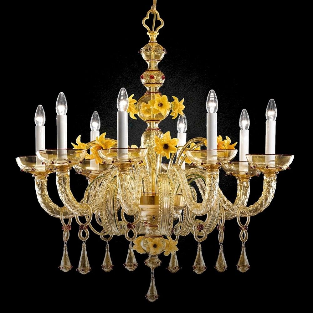 CHAMPAGNE | Ambra luxury chandelier | De Majo | Murano-Store