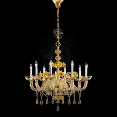 CHAMPAGNE | Ambra luxury chandelier | De Majo | Murano-Store