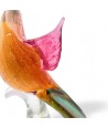 BINTI | Escultura loro de cristal con hoja de oro | Murano-Store