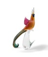 BINTI | Glas-Papagei-Skulptur mit Blattgold | Murano-Store
