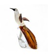 LORE | Colibri em vidro de Murano âmbar e dourado | Murano-Store