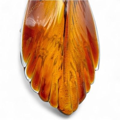 LORE | Colibri em vidro de Murano âmbar e dourado | Murano-Store