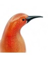 CESARE | Colibrí en vidrio ámbar con pan de oro | Murano-Store