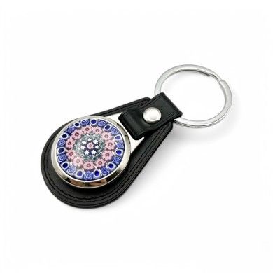 CRIS | Porta-chaves Millefiori Rosa e Azzurro | Murano-Store