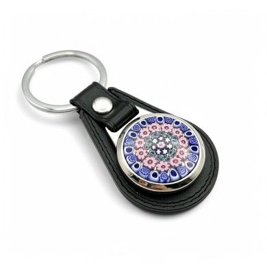 CRIS | Porta-chaves Millefiori Rosa e Azzurro | Murano-Store