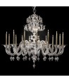 LEVANTE | Lampadario Lusso Cristallo con Fiori Fumè | Murano-Store