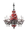 ROSETO | Lustre floral de luxe avec roses rouges | Murano-Store
