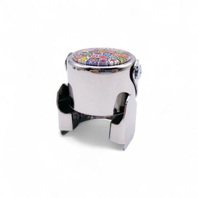 BURANO | Tapón de botella de metal con Murrina| Murano-Store