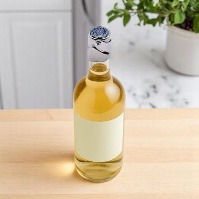 BURANO | Tapón de botella de metal con Murrina | Murano-Store