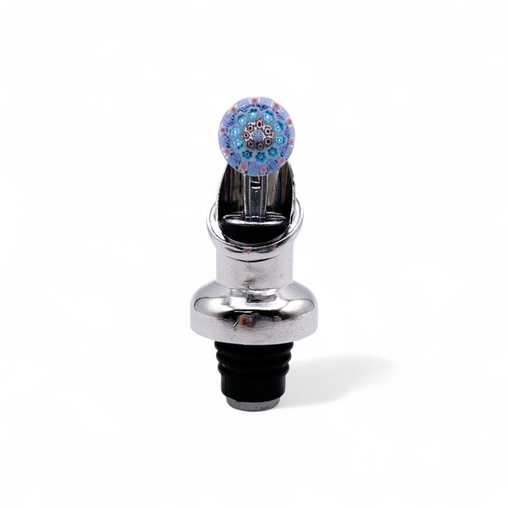 LIDO | Copo para vinho com Murrina Azzurra | Murano-Store