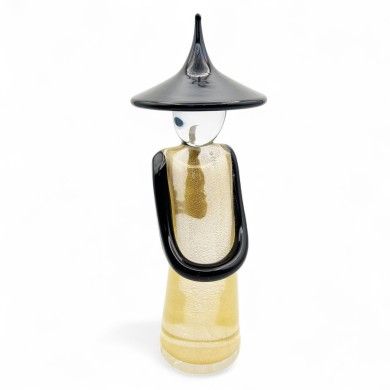 MULAN | Chinesische Glasskulptur mit Blattgold | Murano-Store