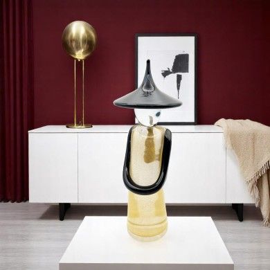 MULAN | Escultura de vidrio chino con pan de oro | Murano-Store