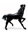 SPIRIT | Cavallo in vetro pastello nero lucido | Murano-Store