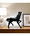 SPIRIT | Horse in glossy black pastel glass | Murano-Store