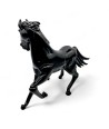 SPIRIT | Cavallo in vetro pastello nero lucido | Murano-Store