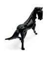 SPIRIT | Cavallo in vetro pastello nero lucido | Murano-Store