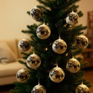 GALENA, pallina di Natale avorio in vetro soffiato | Murano Store