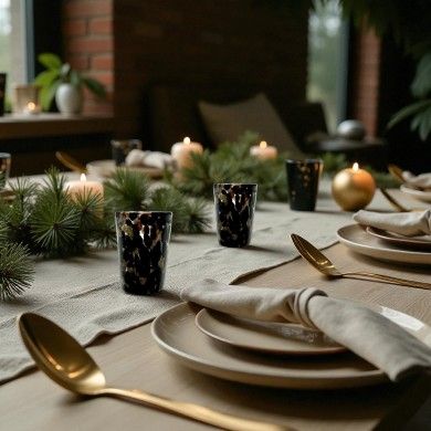 FANTASY | 4er-Set schwarze Schnapsgläser | Geschenkideen