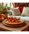 VENERE | Doces de vidro soprado vermelho e dourado | Decorações de Natal