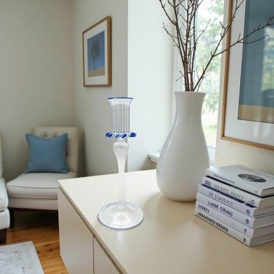 SILYA | Bougeoir classique en verre cristal | Murano Store