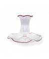 FLAVIA, low "rigadin" candle holder with red thread | Murano Store