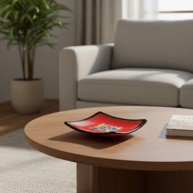 GEOX | Bandeja roja con Murrine | Murano-Store