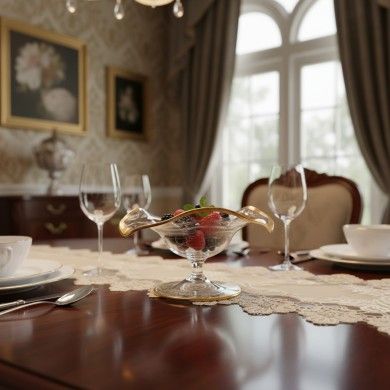 SUSY | Erhöhter Teller mit Goldverzierung | Geblasene Objekte | Murano Store