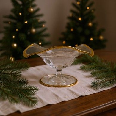 SUSY | Plato alzado decorado en Oro | Objetos soplados | Murano Store