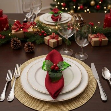 JULLY, Christmas holly with red berries | Murano-Store