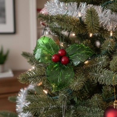 JULLY, Christmas holly with red berries | Murano-Store