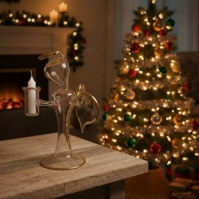 GABRI, ángel de cristal soplado con oro de 18 quilates | Murano Store