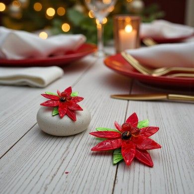 ENEA, Edelweiß-Platzhalter aus Muranoglas | Murano-Store