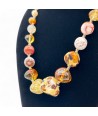 SAVANNA | Handgefertigtes Collier aus Perlen und Aventurin | Murano-Store