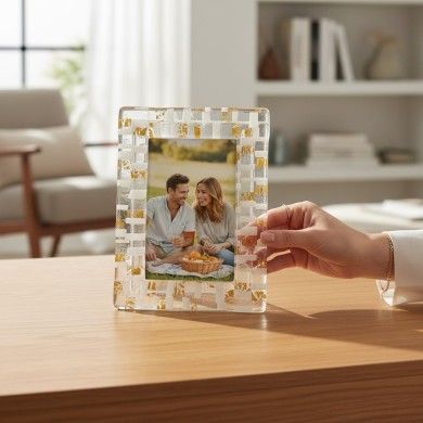 INSTANTI, mosaic-style Murano glass photo frame | Murano Store