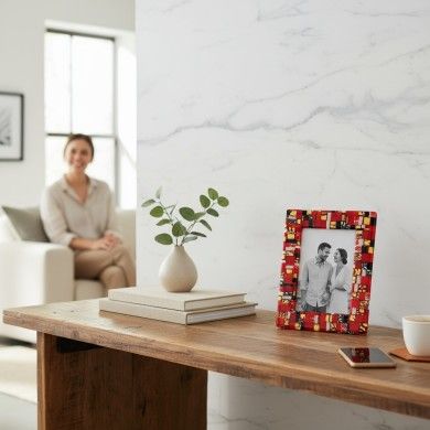 INSTANTI, mosaic and gold Murano glass photo frame | Murano Store