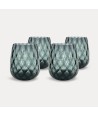 BOTTENIGA | Modern Table Glasses Smoke Gray | Murano Store