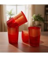 DOGE | Set de 4 verres de table rouge et or | Murano Store