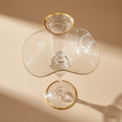 LAVINIA, castiçal em vidro soprado com fio de ouro | Murano Store