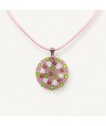 LUNIKA | Millefiori Murrina Pendant | Green Rose | Murano-Store