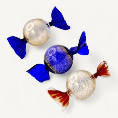 VENERE | Caramelle Grandi in vetro Cristallo e Oro | Murano-Store