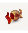 VENERE | Caramelos de vidrio soplado rojo y dorado | Adornos de Navidad