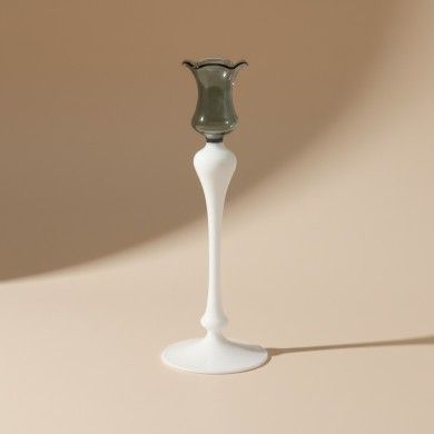 CLEDIS candle holder in two-tone blown glass | Elegant design