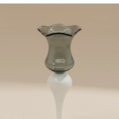 CLEDIS candle holder in two-tone blown glass | Elegant design