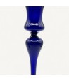 DALIA, tall blue blown glass candle holder | Murano Store
